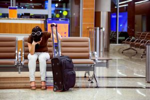 Woman missed the plane